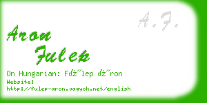 aron fulep business card